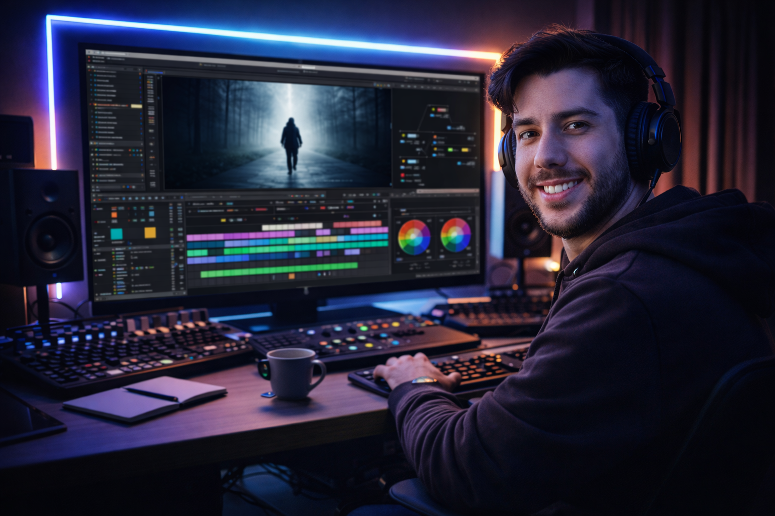 Foto de Pablo Galan mezclando